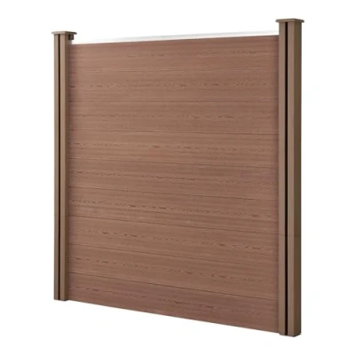Imagen de NEU.HOLZ Valla de jardín 183 x 187 cm WPC Panel Elemento Pantalla privacidad Marrón