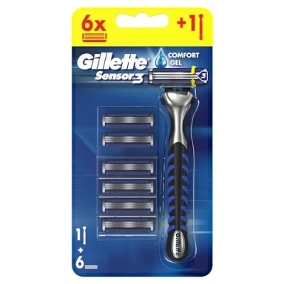 Imagen de GILLETTE Sensor 3 MAQUINILLA DE Afeitar 1 U. + 6 R