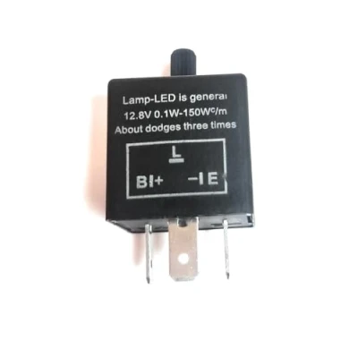 Imagen de Simda Pro relé intermitente universal de 3 polos, 12 V, para motocicleta, intermitente, control frecuencia