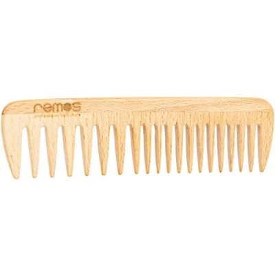 Imagen de REMOS Peine para el cabello de madera haya 18 cm dentado grueso/medio