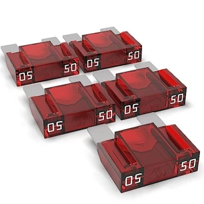 Imagen de AUPROTEC fusible de hoja Maxi 20 80A, enchufable para automoción, opción: 50A amperios, rojo, 5 piezas