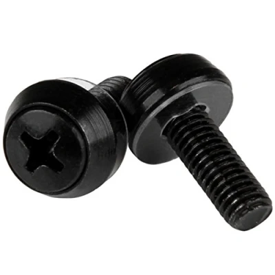 Imagen de StarTech.com Paquete de 50 Tornillos M6x12mm para Armarios Rack Negro
