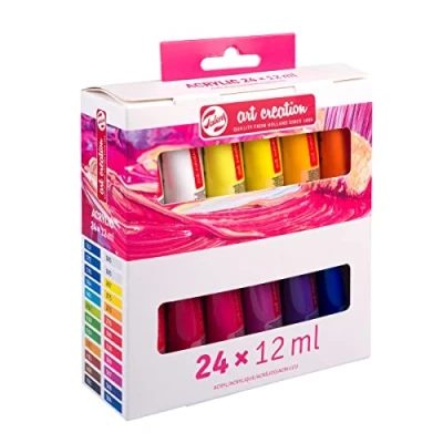 Imagen de Talens Art Creation Estuche de iniciación acrílico, 24 colores (tubos 12 ml) Pintura para adultos