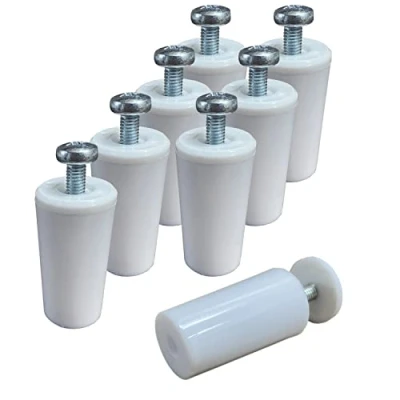 Imagen de 8 Topes Persiana Blanco de 40mm para Persianas Enrollables. Fabricados en PVC, Cada Tope Incluye Todo lo Necesario su Montaje, Arandelas y Tornillos. (8 Unidades Blanco)