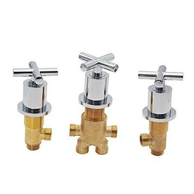 Imagen de AFUDER, pieza dividida, bañera, cascada, grifo, ducha, mezclador de baño, válvula Control desvío, agua caliente fría latón