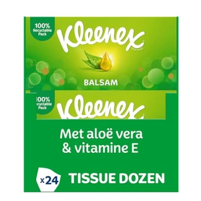 Imagen de pañuelos Balsam Kleenex 1536 24 piezas Embalaje de beneficios