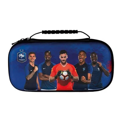 Imagen de Konix FFF Funda de transporte y protección Nintendo Switch, Switch Lite OLED Almacenamiento 8 juegos Motivo equipo Francia fútbol