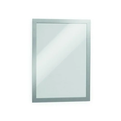 Imagen de Durable 498501 Bolsa de información Duraframe Magnetic Plus (A4 con cierre magnético) 2 piezas, plata