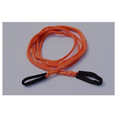 Imagen de cable de cabrestante Línea naranja 1/4 &quot;* 10FT ATV ​​con bucles, sintético, extensión cuerda cabrestante, carretera Gran Apariencia y Compatibilida
