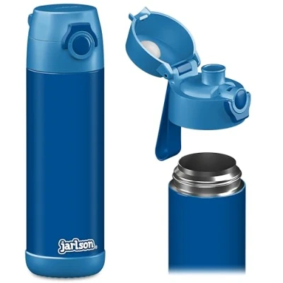 Imagen de Jarlson® botella de agua para niños MALI térmica acero inoxidable, sin BPA, a prueba fugas, infantil 500ml