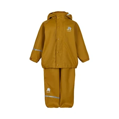 Imagen de Celavi Basic PU Rain Set Chaqueta para Lluvia, Marrón (Buckthorn Brown), 100 cm Unisex niños