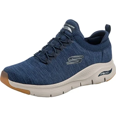 Imagen de Skechers Arch Fit Waveport, Zapatillas Hombre, Navy Mesh/Trim, 48.5 EU