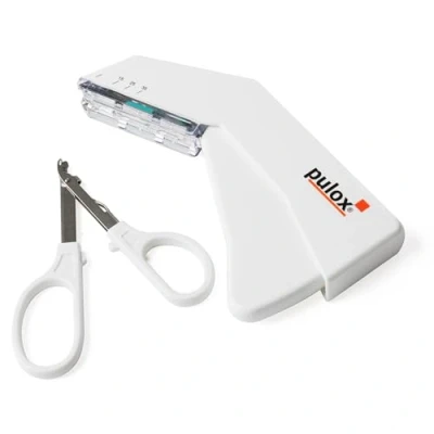 Imagen de pulox Grapadora cutánea desechable estéril + extractor de grapas cutáneas (set)