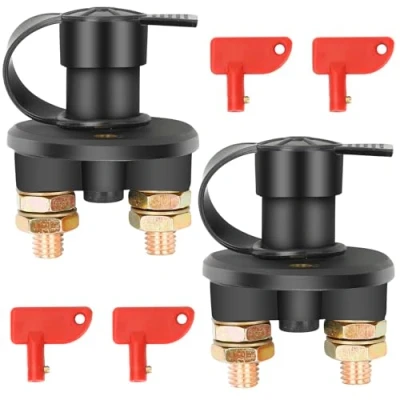 Imagen de Bolatus 2 Piezas Interruptor de apagado Batería Coche 12V / 24V Desconexión Aislador Barco Moto Camión