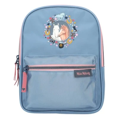 Imagen de Depesche 12536 Miss Melody Little Farm Mochila para niños en Azul con Motivo de Caballo, Bolsa Correas Ajustables el Hombro, Dibujos Animado, Multicolor