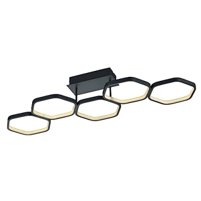 Imagen de Reality, Plafón, Vigo incl. 1 x LED,SMD,24,0 Watt,3000K,2800 Lm. Cuerpo: Metal, Antracita A:90,0cm, L:30,0cm, A:15,0cm Regulable mediante interruptor,IP20