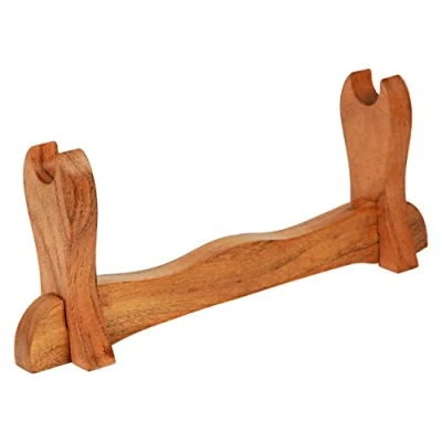 Imagen de Mythrojan Soporte de Espada Madera Maciza Medieval Montaje en Pared Exhibición Samurai Katana Gladiador un Nivel