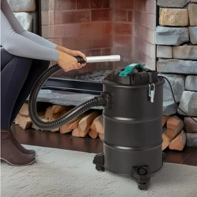 Imagen de Navaris Aspirador de Cenizas Estufa Pellets para Chimenea Potencia aspiración 1000W Recipiente Recogedor 20L