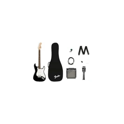 Imagen de Squier by Fender Kit de Inicio Stratocaster para Guitarra Eléctrica Principiantes, Diapasón Laurel, con Amplificador Frontman 10G