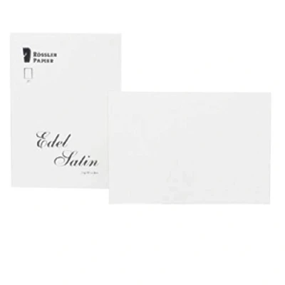Imagen de Rössler 2052838001 Edel Tarjetas Planas de Satén (A6, 20 Unidades), Color Blanco