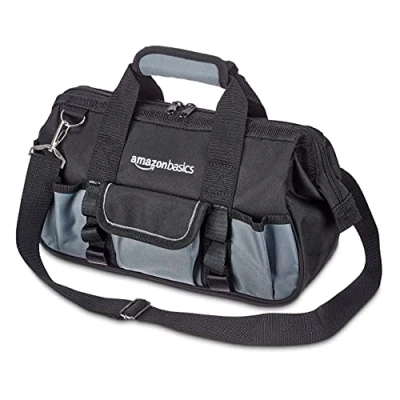 Imagen de Amazon Basics Bolsa de herramientas, 30.5 cm, Negro