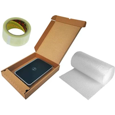 Imagen de Caja fuerte de cartón para ordenador portátil (cantidad: 50, seleccione kit: 51x38x7cm+envoltura burbujas+cinta)