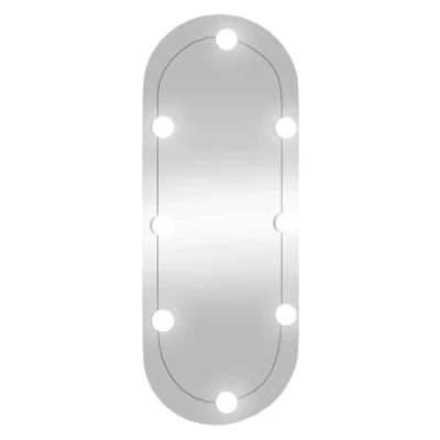 Imagen de vidaXL Espejo de Pared Ovalado con Luces LED Vidrio 30x70 cm