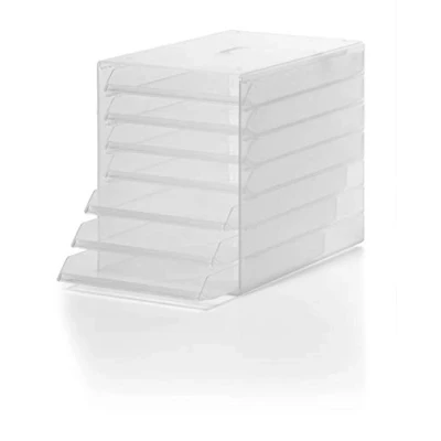 Imagen de Durable 1712000400 Cajonera Idealbox, 7 compartimentos, transparente, sin el panel frontal