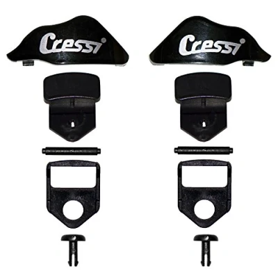 Imagen de Cressi DZ210010 Hebillas para máscara de Snorkel, Unisex Adulto, Negro, Talla Única