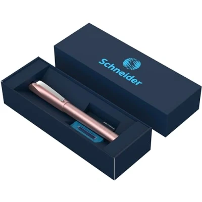 Imagen de Schneider Ceod Shiny Juego de bolígrafos roller (incluye estuche cartón, cartuchos tinta estándar, para diestros y zurdos), color rosa