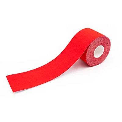 Imagen de Cinta kinesiológica color roja de axion Resistente al agua y sudor E Tape adhesivo deportivo adhesiva deportiva Vendaje neuromuscular
