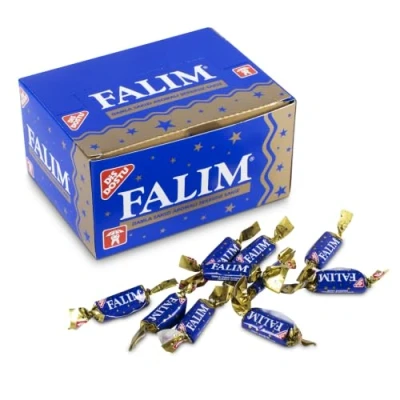 Imagen de Trinovi.com Falim Sugarless Plain Chewing Gum with Mastic Flavor in Box, 100 unidades, goma de mascar natural sin azúcar con sabor a masilla, botón refrescamiento, larga duración, piezas