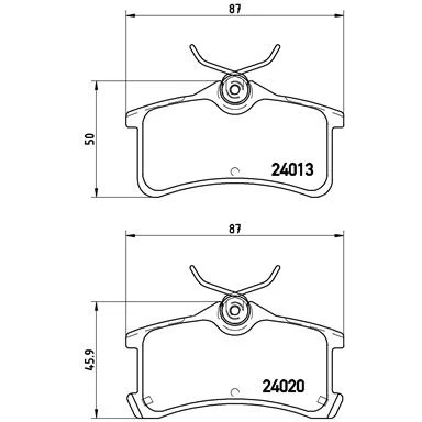 Imagen de BREMBO P 83 084 Juego de pastillas freno con avisador acústico desgaste sin accesorios TOYOTA: Corolla VIII Compact, Liftback