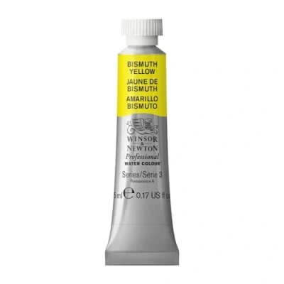 Imagen de Winsor &amp; Newton Acuarela Profesional Pintura De Acuarela, Alta Luminosidad, Resistente a la Luz, Calidad Archivo, Tubo 5ML, Color Amarillo Bismuto