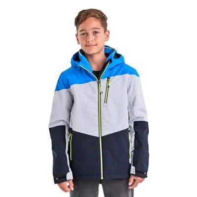 Imagen de Killtec Boy&#039;s Chaqueta de esquí/chaqueta funcional con capucha y protección contra la nieve KSW 161 BYS SKI JCKT, neon blue, 176, 38494 000