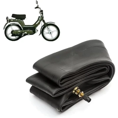 Imagen de 1 cámara de aire 2 3/4 /2.50/2.75 16 con válvula TR 4 para neumáticos moto ciclomotores época Piaggio Si Bravo Ciao