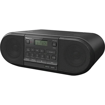 Imagen de Panasonic RX D550E K Boombox (Radio FM, Reproductor CD, Altavoz Portátil, USB, Bluettoth, Funcionamiento con Batería y Cable) Negro