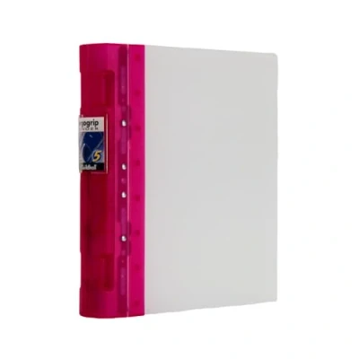 Imagen de Guildhall GLX Ergogrip Archivador, color rosa y blanco translúcidos