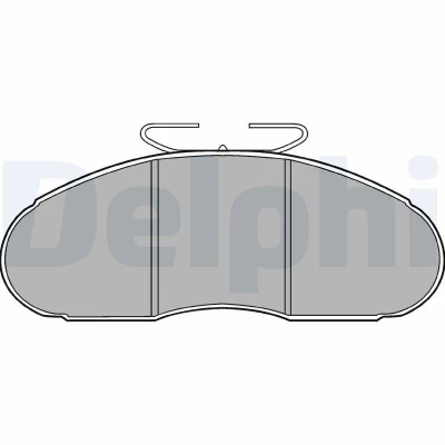 Imagen de DELPHI LP828 Juego de pastillas freno no preparado para indicador desgaste sin chapa antichirridos accesorios