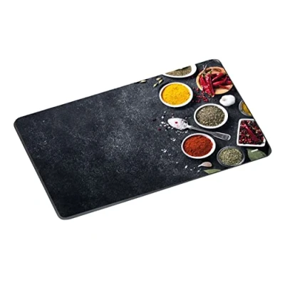 Imagen de KESPER 36362 Spices Tabla de cortar (cristal, 29,5 x 19 cm), diseño