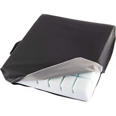 Imagen de OrtoPrime Cojín Antiescaras Ranurado de Espuma Prevención y Tratamiento úlceras por presión en Coxis Postural para Sillas Ruedas, Oficina, Coche Hogar Asiento Ortopédico