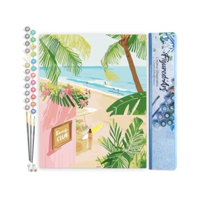 Imagen de Figured&#039;Art Pintar por Numeros Adultos Club de playa Manualidades pintura acrilica Kit Cuadro DIY completo 40x50cm sin bastidor