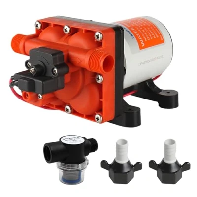 Imagen de Seaflo Bomba de diafragma Serie 42 con bypass 12V/24V 3.0GPM 55PSI (12 Voltios)
