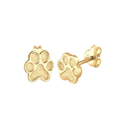 Imagen de Elli Pendientes Mujeres Pata Huella Perro Gato en Plata de Ley 925