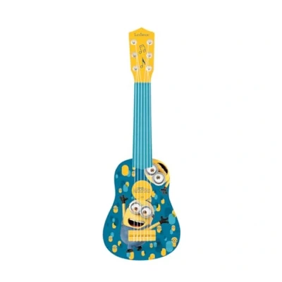 Imagen de Lexibook, Mi Villano Favorito, Minions, Primera Guitarra, 6 Cuerdas de Nylon, 53 cm, guía incluida, Azul/Amarillo, K200DES