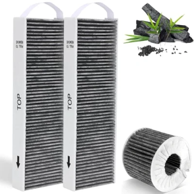 Imagen de 2 filtros de carbón activo para Bora Pure PUAKF, X Pure/S Pure/PURU o PUXU recirculación, campana extractora humos, accesorios
