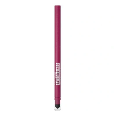 Imagen de Maybelline New York Bolígrafo de gel para ojos efecto ahumado, resistente al agua y 36 horas duración, delineador tatuajes color burdeos