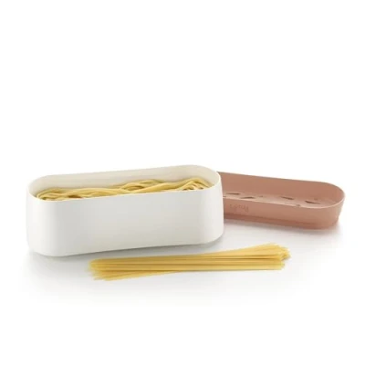 Imagen de Lékué Quick Pasta, recipiente para cocinar pasta en microondas,Terracotta, Capacidad 1.5 l