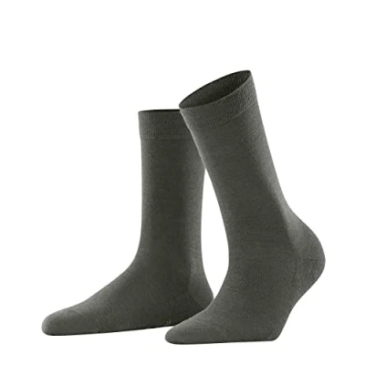 Imagen de FALKE Softmerino W SO lana algodón unicolor 1 par, Calcetines Mujer, Verde (Military 7826), 35 36