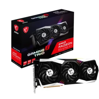 Imagen de MSI Radeon RX 6750 XT Gaming X Trio 12G 12GB GDDR6, 18 Gbps/ 192 bit, PCIe 4.0, HDMI 2.1, DisplayPort 1.4a